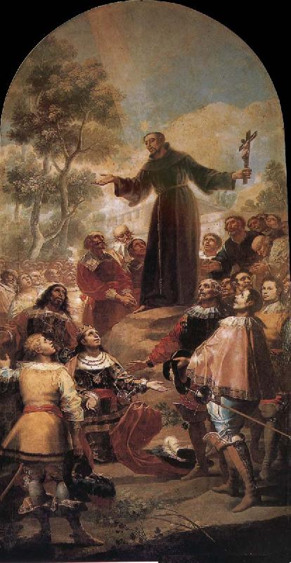 Francisco Goya St Bernardino of Siena preaching before Alfonso V of Aragon France oil painting art